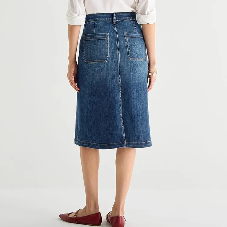 St. John's Bay Womens High Rise Denim Skirt