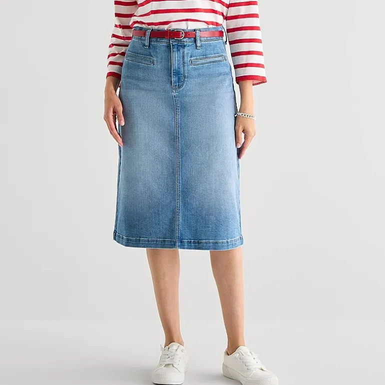 St. John's Bay Womens High Rise Denim Skirt