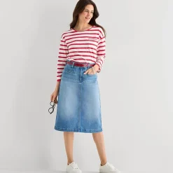 St. John's Bay Womens High Rise Denim Skirt