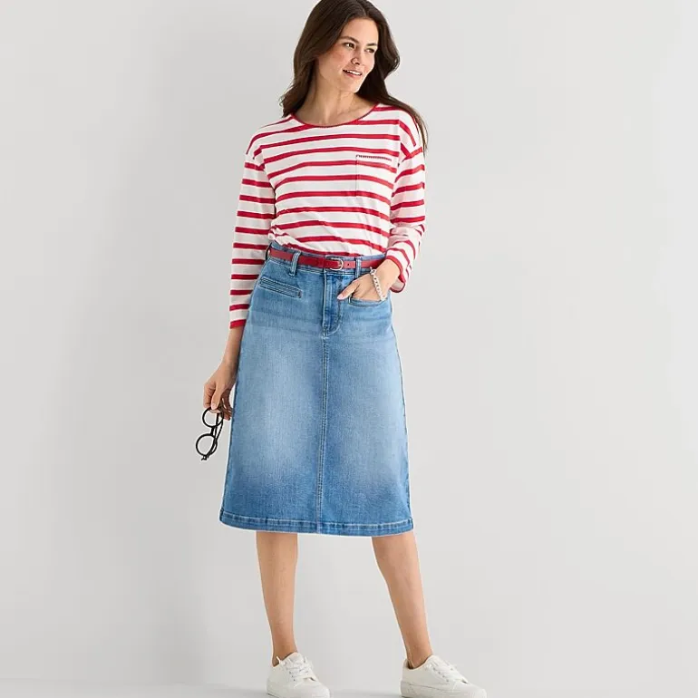 St. John's Bay Womens High Rise Denim Skirt