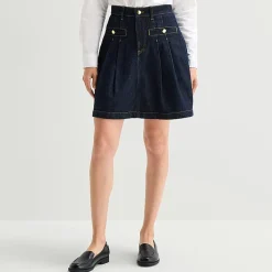 St. John's Bay Womens High Rise Midi Denim Skirt