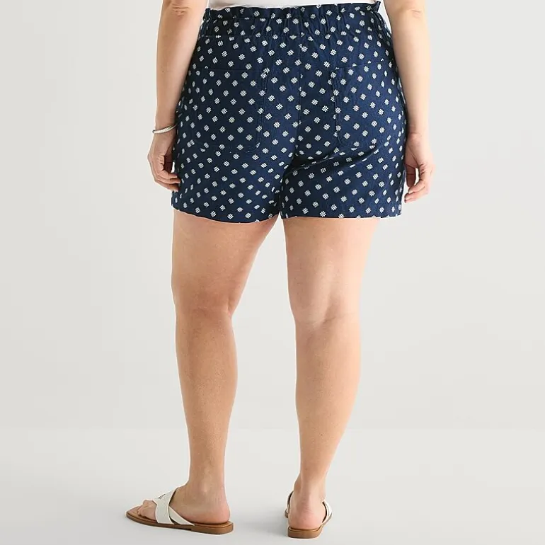 St. John's Bay Womens High Rise Plus Pull-On Short