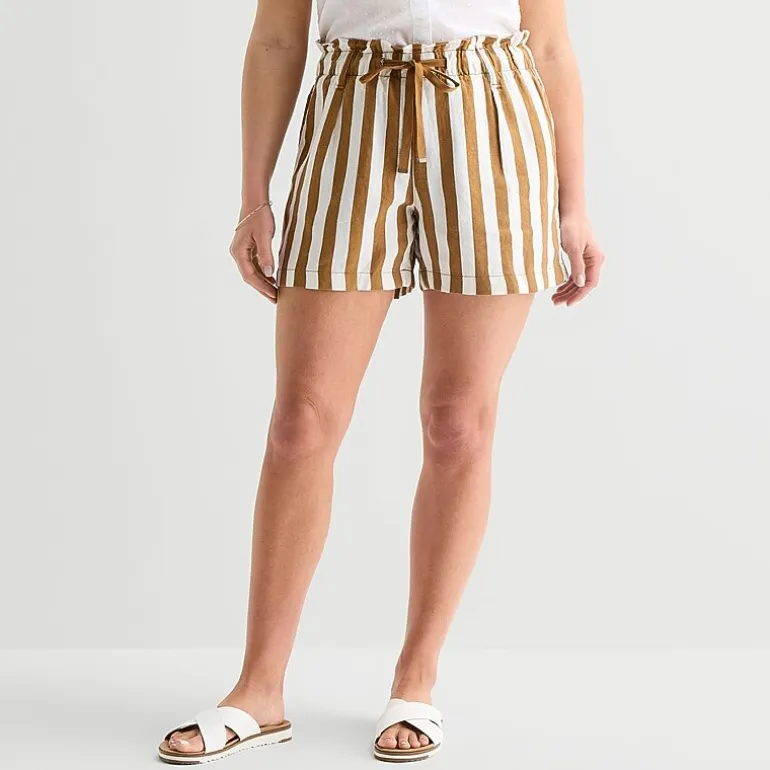 St. John's Bay Womens High Rise Plus Pull-On Short