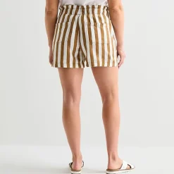 St. John's Bay Womens High Rise Plus Pull-On Short