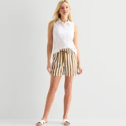 St. John's Bay Womens High Rise Pull-On Short