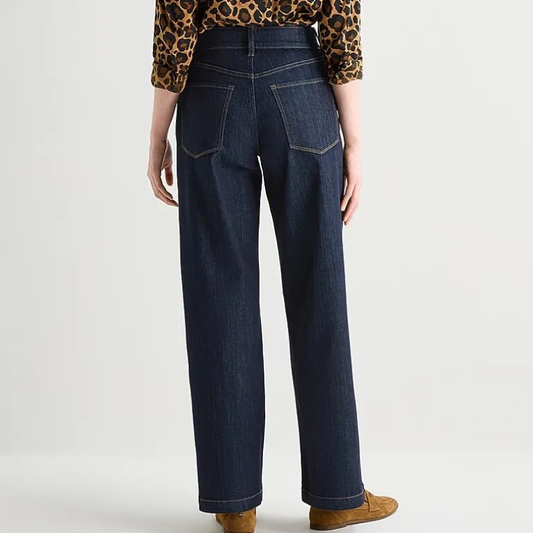 St. John's Bay Womens High Rise Stretch Fabric Wide Leg Jean