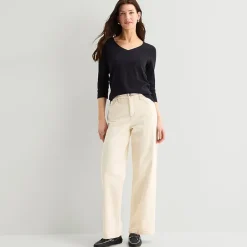 St. John's Bay Womens High Rise Stretch Fabric Wide Leg Jean