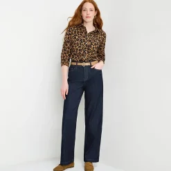 St. John's Bay Womens High Rise Stretch Fabric Wide Leg Jean