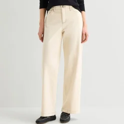 St. John's Bay Womens High Rise Stretch Fabric Wide Leg Jean