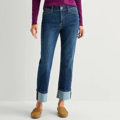 St. John's Bay Womens High Rise Straight Leg Jean