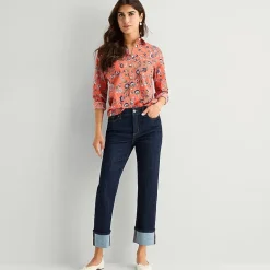 St. John's Bay Womens High Rise Straight Leg Jean