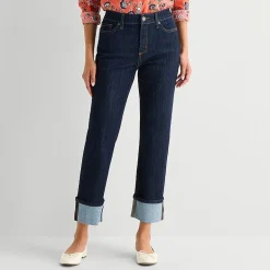 St. John's Bay Womens High Rise Straight Leg Jean