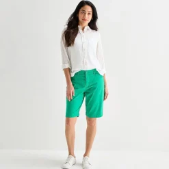 St. John's Bay Womens Long Sleeve Relaxed Fit Button-Down Shirt