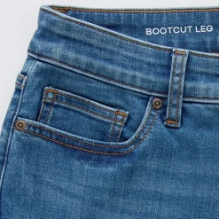St. John's Bay Womens Mid Rise Adaptive Bootcut Easy-on + Easy-off Jean