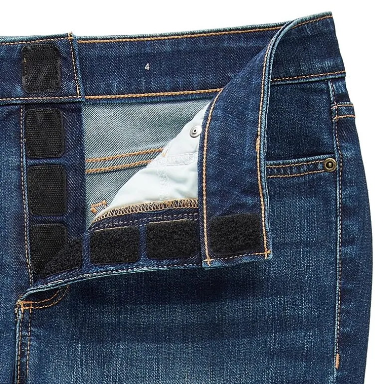 St. John's Bay Womens Mid Rise Adaptive Easy-on + Easy-off Straight Leg Jean