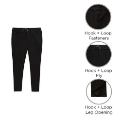 St. John's Bay Womens Mid Rise Adaptive Easy-on + Easy-off Straight Leg Jean