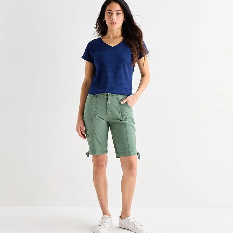 St. John's Bay Womens 11" Mid Rise Bermuda Short