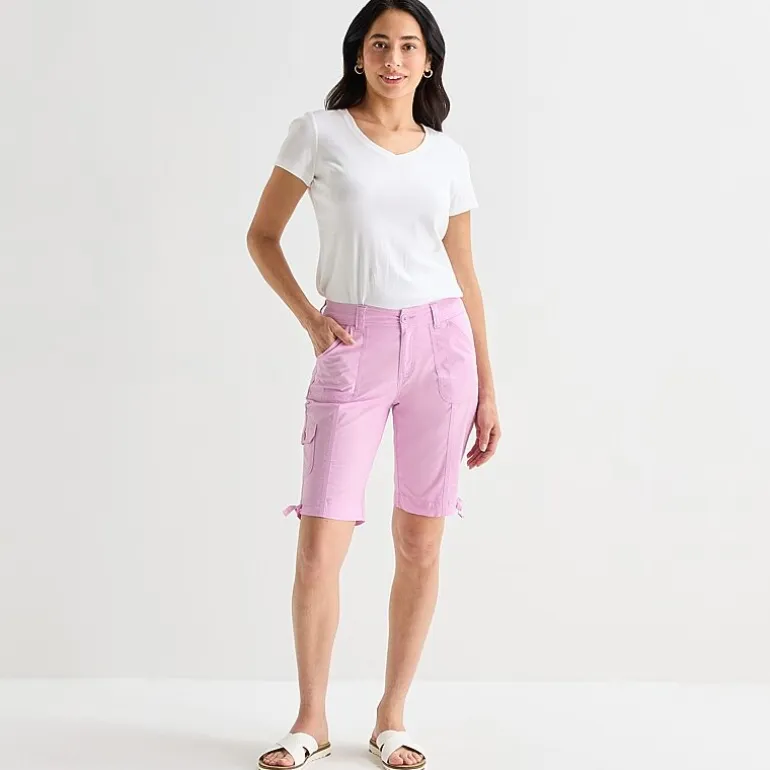 St. John's Bay Womens 11" Mid Rise Bermuda Short