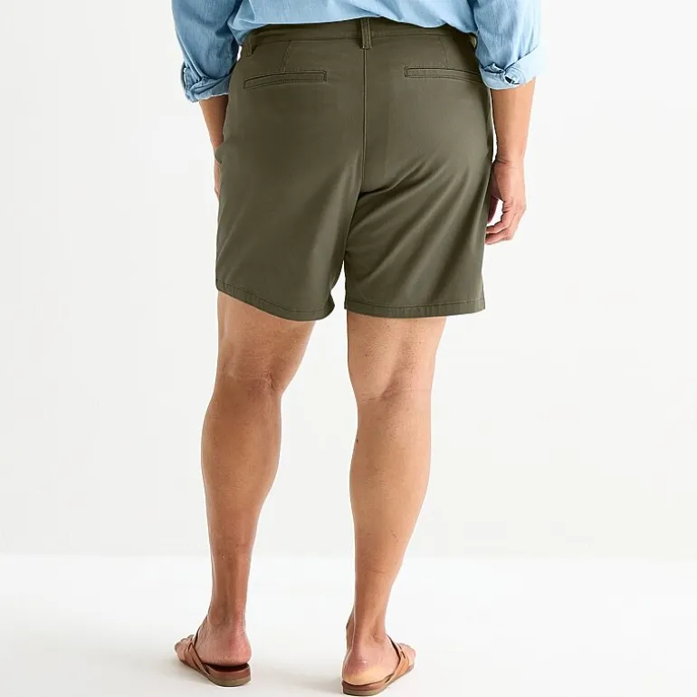 St. John's Bay Womens 8" Mid Rise Plus Chino Short
