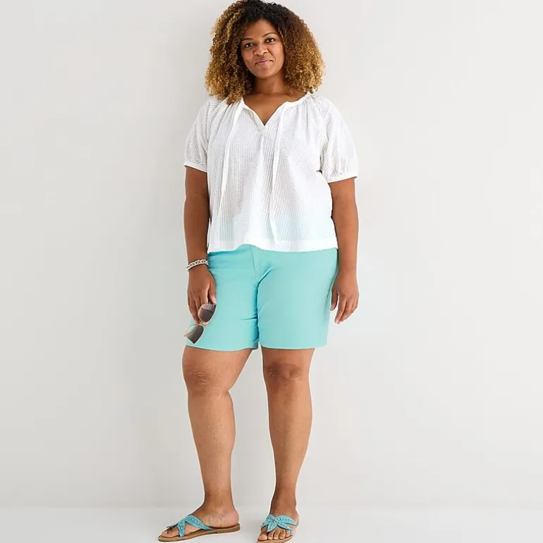 St. John's Bay Womens 8" Mid Rise Plus Chino Short