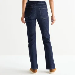 St. John's Bay Womens Mid Rise Secretly Slender Straight Leg Jean