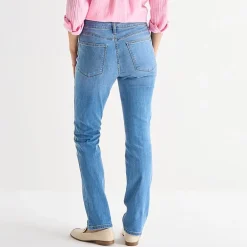 St. John's Bay Womens Mid Rise Secretly Slender Straight Leg Jean