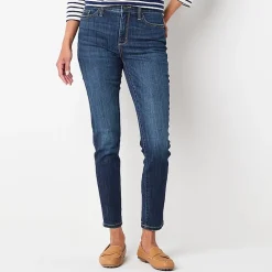 St. John's Bay Womens Mid Rise Secretly Slender Skinny Fit Jean