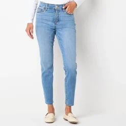 St. John's Bay Womens Mid Rise Secretly Slender Skinny Fit Jean