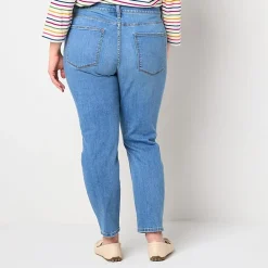 St. John's Bay Womens Mid Rise Secretly Slender Skinny Fit Jean