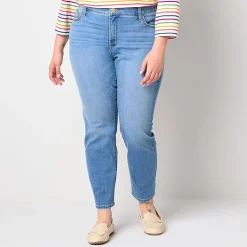 St. John's Bay Womens Mid Rise Secretly Slender Skinny Fit Jean