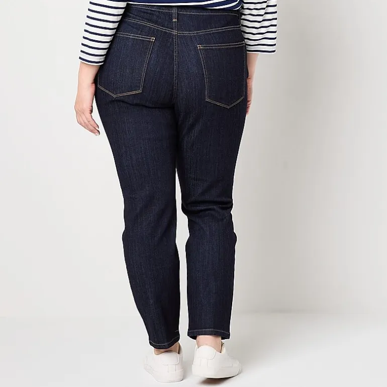 St. John's Bay Womens Mid Rise Secretly Slender Skinny Fit Jean