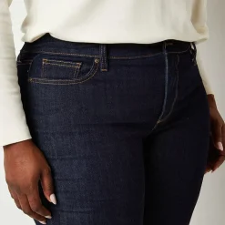 St. John's Bay Womens Mid Rise Secretly Slender Stretch Fabric Straight Leg Jean