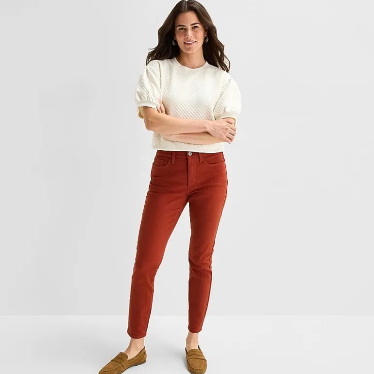 St. John's Bay Womens Mid Rise Skinny Fit Jean