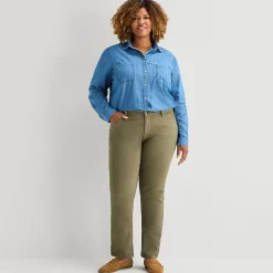 St. John's Bay Womens Mid Rise Straight Leg Jean