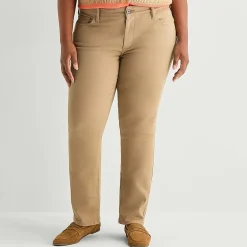 St. John's Bay Womens Mid Rise Straight Leg Jean