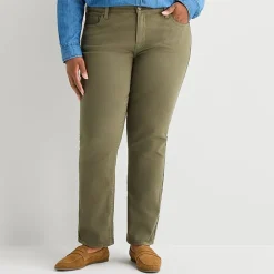 St. John's Bay Womens Mid Rise Straight Leg Jean