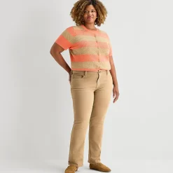 St. John's Bay Womens Mid Rise Straight Leg Jean