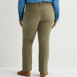 St. John's Bay Womens Mid Rise Straight Leg Jean