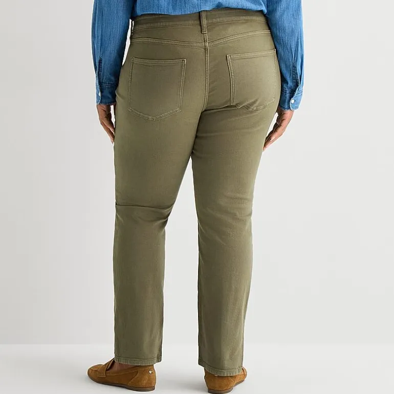 St. John's Bay Womens Mid Rise Straight Leg Jean