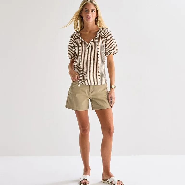 St. John's Bay Womens 5 3/4" Mid Rise Tall Chino Short