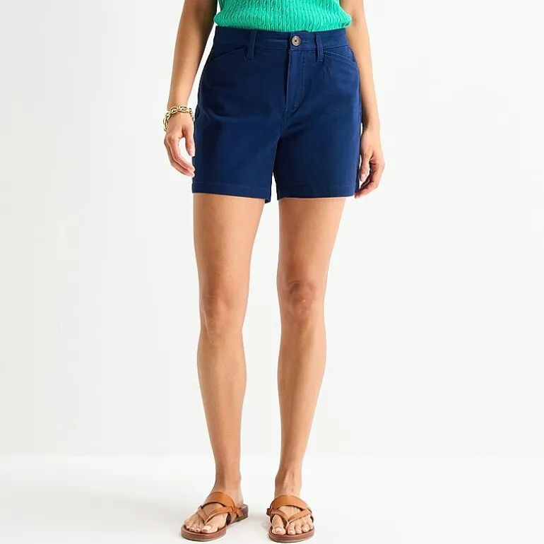 St. John's Bay Womens 5 3/4" Mid Rise Tall Chino Short