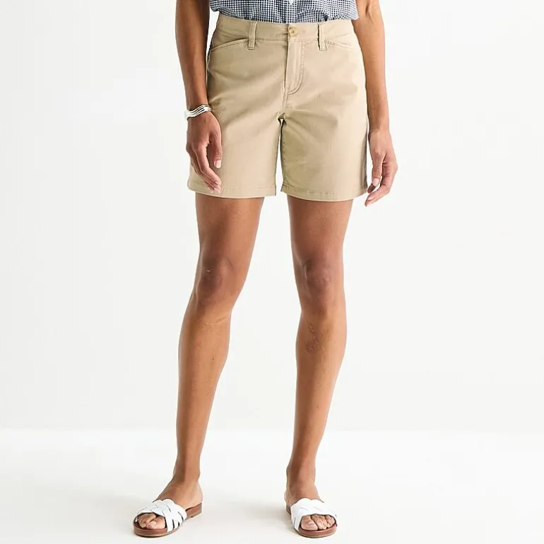 St. John's Bay Womens 7 3/4" Mid Rise Tall Chino Short