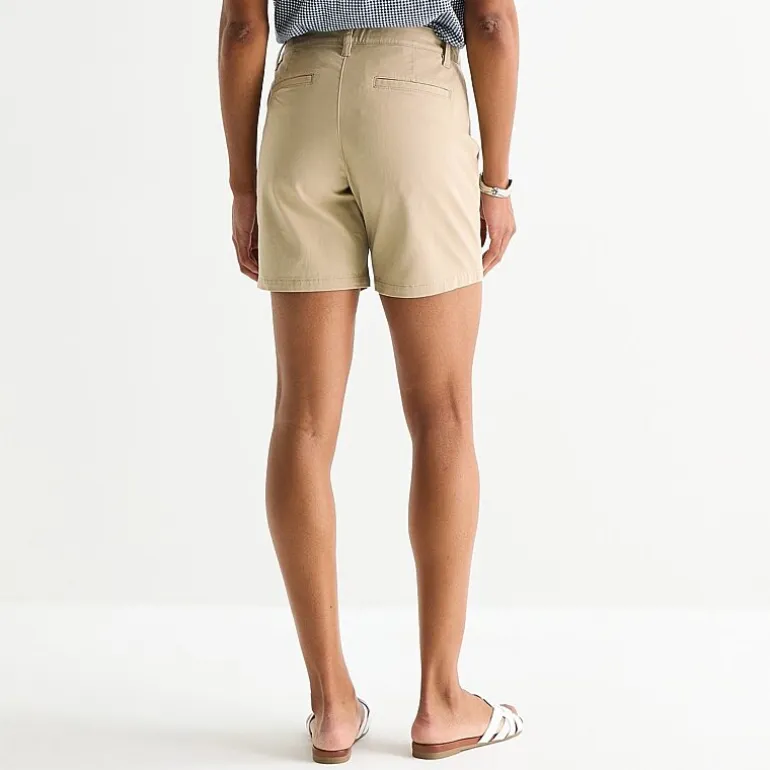St. John's Bay Womens 7 3/4" Mid Rise Tall Chino Short
