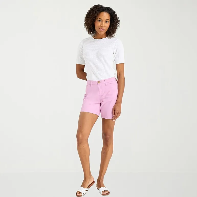 St. John's Bay Womens 7 3/4" Mid Rise Tall Chino Short