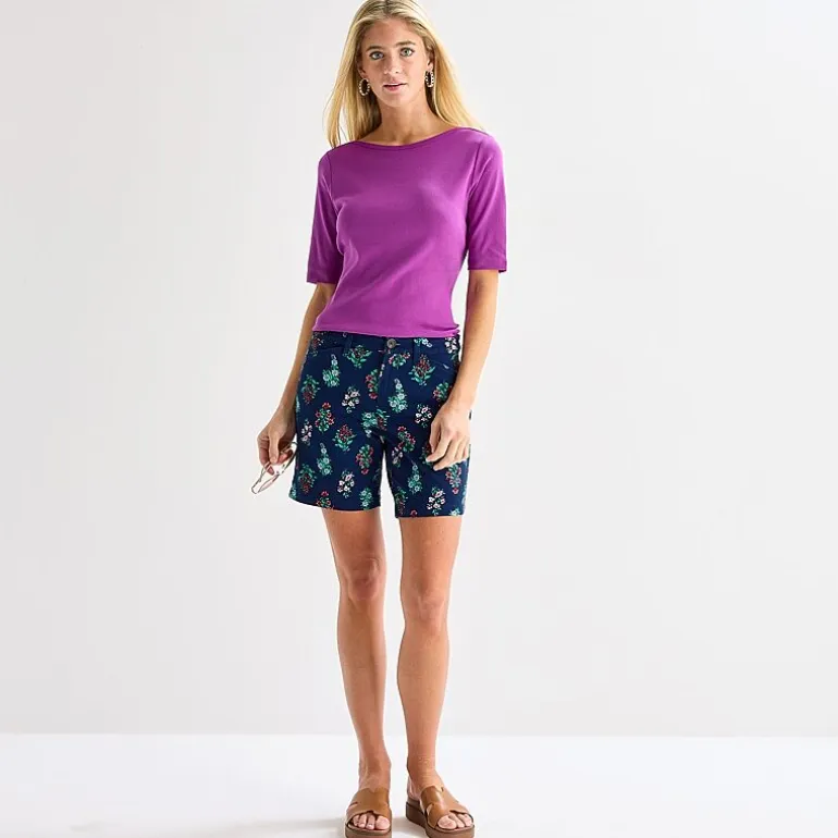 St. John's Bay Womens 7 3/4" Mid Rise Tall Chino Short
