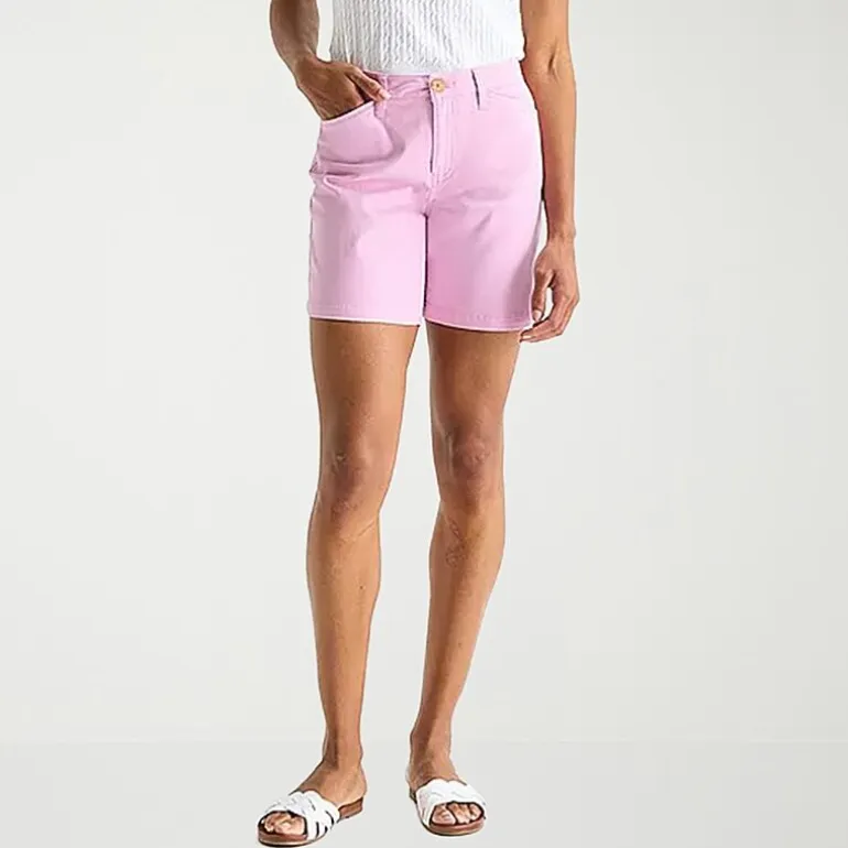 St. John's Bay Womens 7 3/4" Mid Rise Tall Chino Short