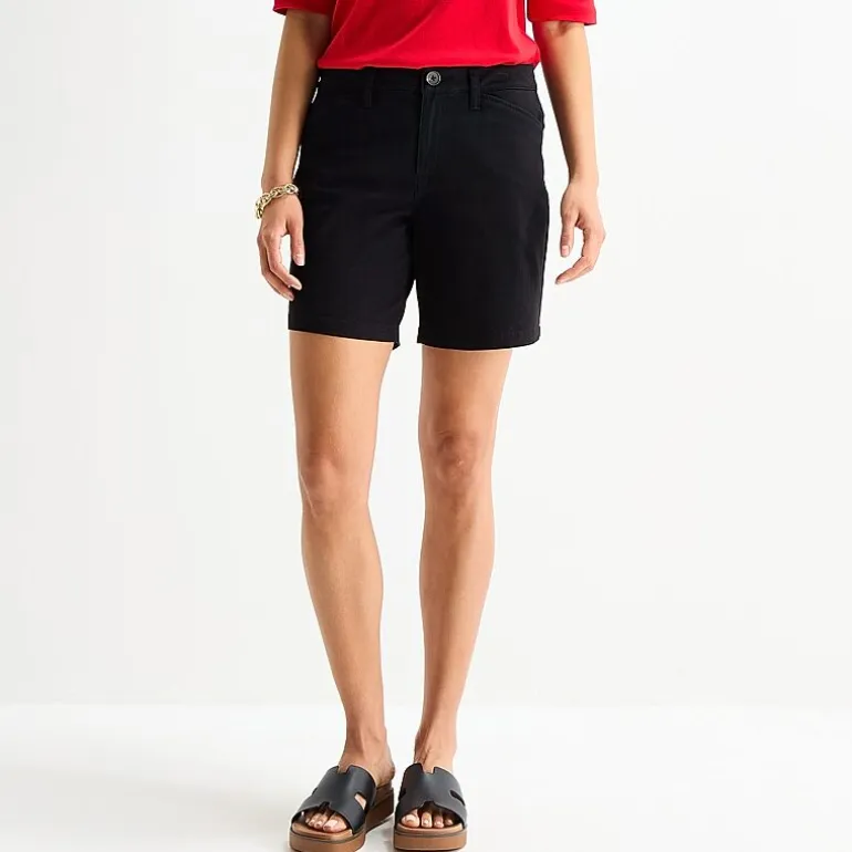 St. John's Bay Womens 7 3/4" Mid Rise Tall Chino Short