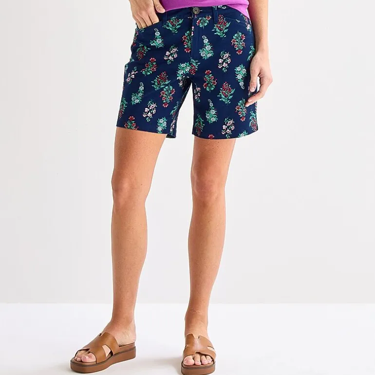 St. John's Bay Womens 7 3/4" Mid Rise Tall Chino Short