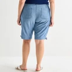 St. John's Bay Womens 11 1/2" Plus Cargo Bermuda Short