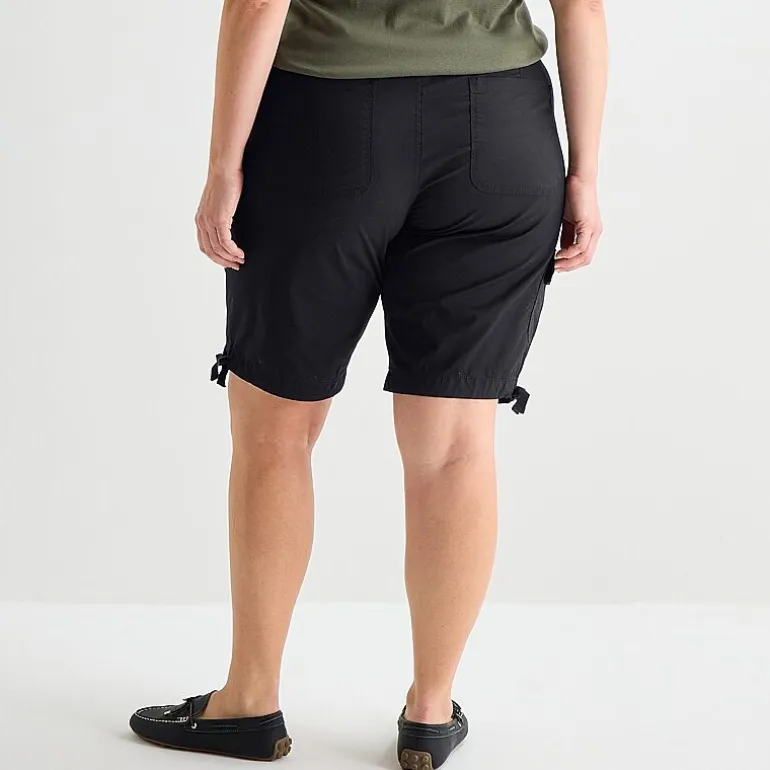 St. John's Bay Womens 11 1/2" Plus Cargo Bermuda Short
